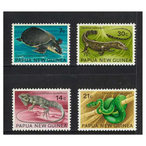 Papua New Guinea 1972 Fauna Conservation/Reptiles Set of 4 Stamps MUH SG216/19