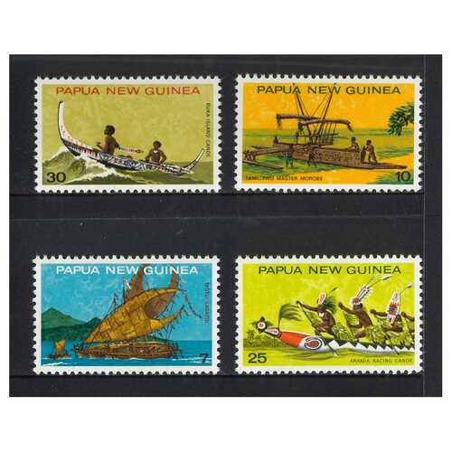 Papua New Guinea 1975 National Heritage/Canoes Set of 4 Stamps MUH SG277/80