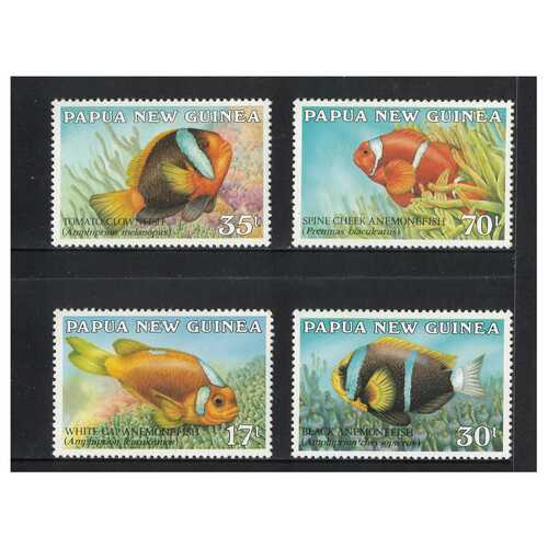 Papua New Guinea 1987 Anemonefish Set of 4 Stamps MUH SG539/42