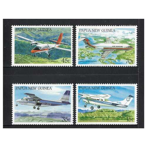 Papua New Guinea 1987 Aircraft in PNG Set of 4 Stamps MUH SG567/70