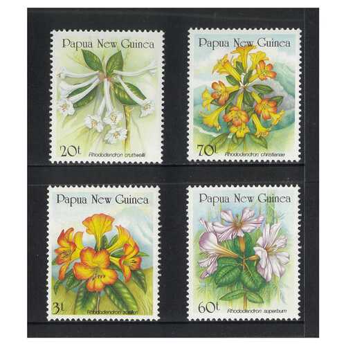 Papua New Guinea 1989 Rhododendrons/Flowers Set of 4 Stamps MUH SG585/88