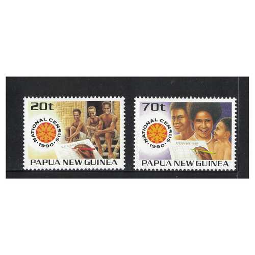Papua New Guinea 1990 National Census Set of 2 Stamps MUH SG615/16