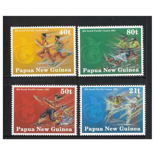 Papua New Guinea 1991 Ninth South Pacific Games Set of 4 Stamps MUH SG651/54