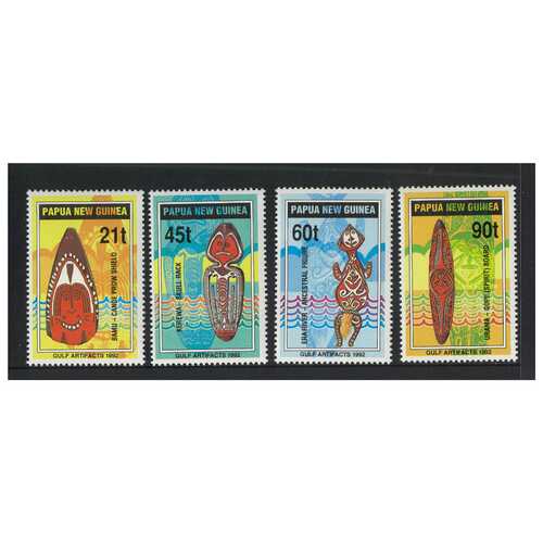 Papua New Guinea 1992 Papuan Gulf Artefacts Set of 4 Stamps MUH SG667/70