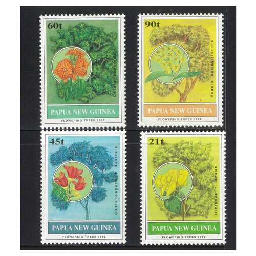 Papua New Guinea 1992 Flowering Trees Set of 4 Stamps MUH SG675/78