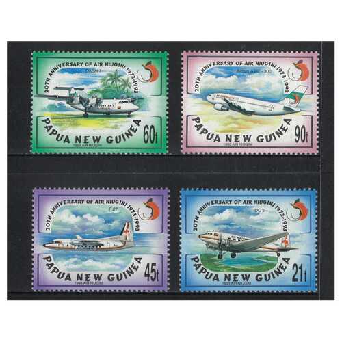 Papua New Guinea 1993 20th Anniversary of Air Niugini Set of 4 Stamps MUH SG696/99
