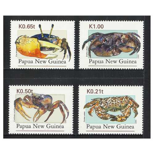 Papua New Guinea 1995 Crabs Set of 4 Stamps MUH SG772/75