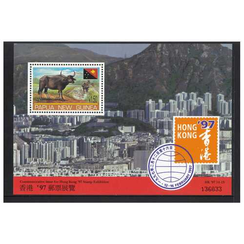 Papua New Guinea 1997 Hong Kong '97 International Stamp Expo/Ox Mini Sheet MUH SG MS808