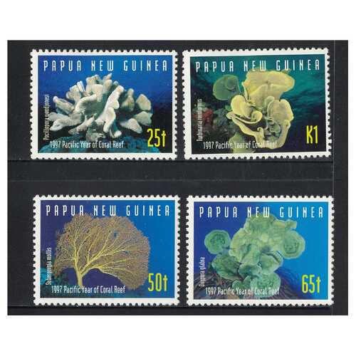 Papua New Guinea 1997 Pacific Year of the Coral Reef Set of 4 Stamps MUH SG821/24