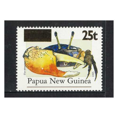 Papua New Guinea 1998 Surcharge 25t on 65t Crab Single Stamp MUH SG832