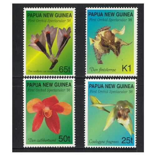 Papua New Guinea 1998 Orchids Set of 4 Stamps MUH SG837/40