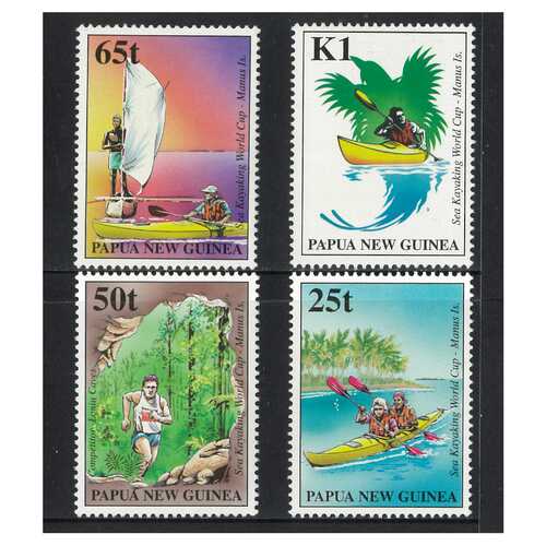 Papua New Guinea 1998 Sea Kayaking World Cup, Manus Isl. Set of 4 Stamps MUH SG845/48