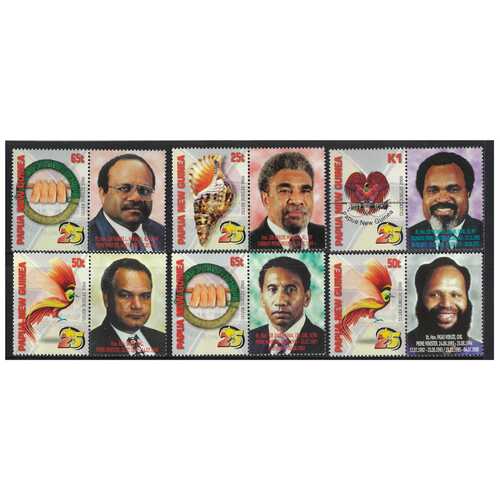 Papua New Guinea 2000 25th Anniversary of Independence W/ Labels Set of 6 Stamps MUH SG878/81