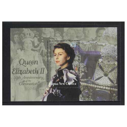 Papua New Guinea 2003 50th Anniversary Coronation Mini Sheet of K8 Stamp MUH SG MS968