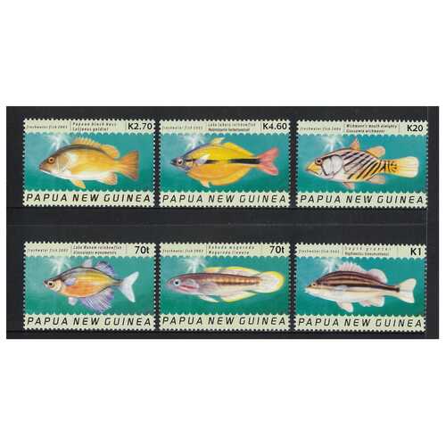 Papua New Guinea 2004 Freshwater Fish Set of 6 Stamps MUH SG1003/08