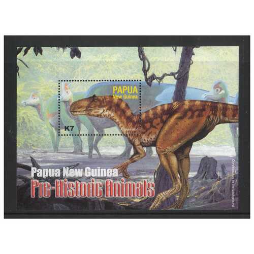 Papua New Guinea 2004 Prehistoric Animals Mini Sheet of K7 Stamp MUH SG MS1016