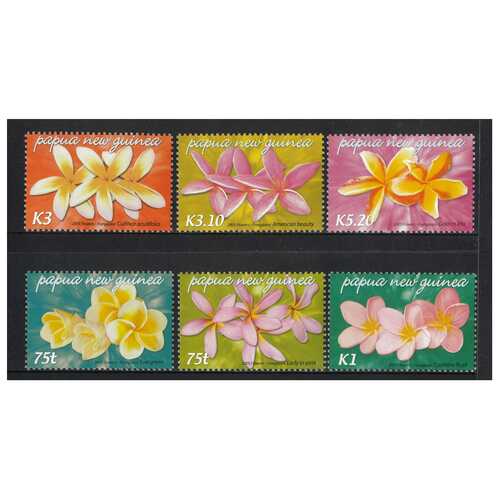 Papua New Guinea 2005 Frangipani Flowers Set of 6 Stamps MUH SG1074/79