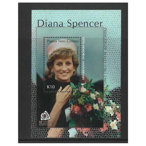 Papua New Guinea 2007 Diana Princess of Wales 10th Death Anniv Mini Sheet of K10 Stamp MUH SG MS1199