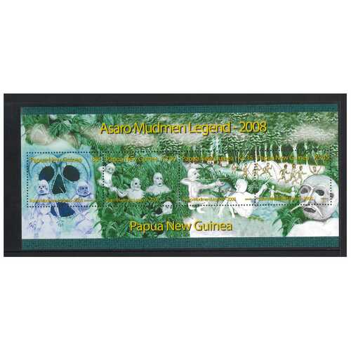 Papua New Guinea 2008 Asaro Mudmen Legend Mini Sheet of 4 Stamps MUH SG MS1231