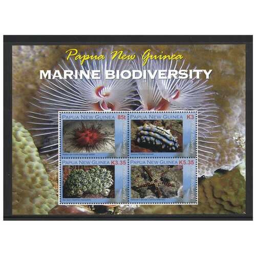 Papua New Guinea 2008 Marine Biodiversity Mini Sheet of 4 Stamps MUH SG MS1237