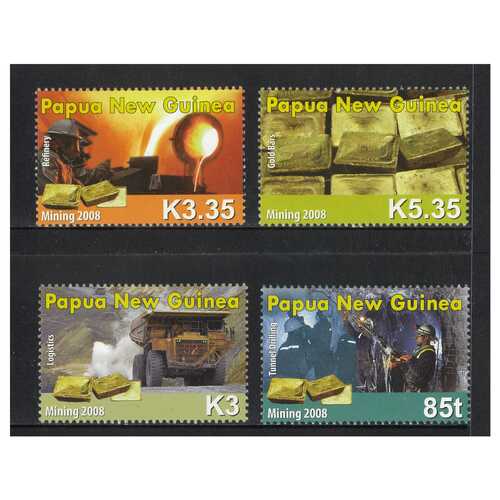 Papua New Guinea 2008 Mining Set of 4 Stamps MUH SG1269/72