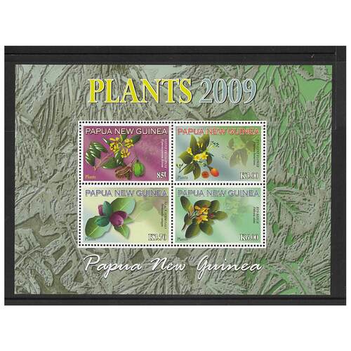 Papua New Guinea 2009 Plants Mini Sheet of 4 Stamps MUH SG MS1296