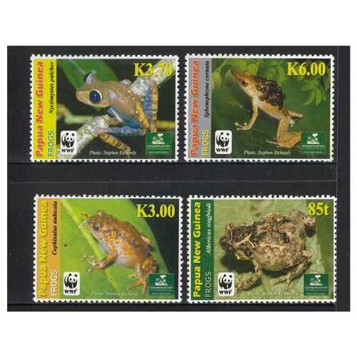 Papua New Guinea 2009 Frogs WWF Set of 4 Stamps MUH SG1298/301