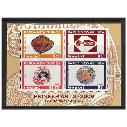 Papua New Guinea 2009 Pioneer Art 2nd Series Mini Sheet of 4 Stamps MUH SG MS1308