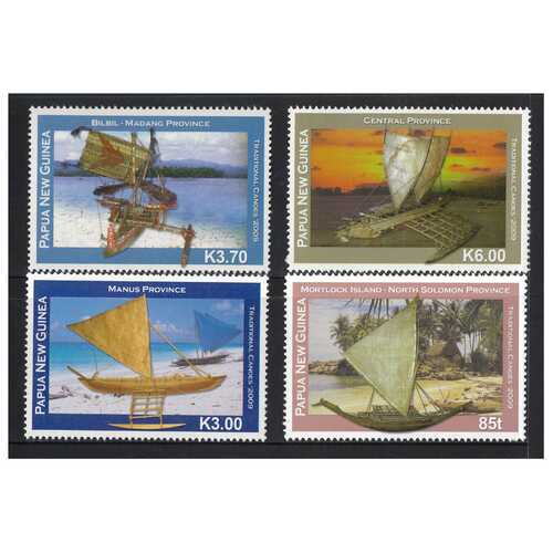 Papua New Guinea 2009 Traditional Canoes Set of 4 Stamps MUH SG1355/58