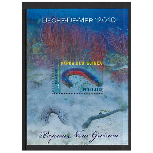 Papua New Guinea 2010 Sea Cucumbers Mini Sheet of K10 Stamp MUH SG MS1378