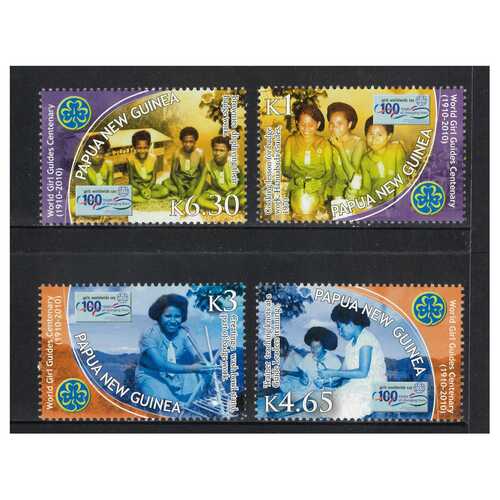 Papua New Guinea 2010 Centenary of Girl Guiding Set of 4 Stamps MUH SG1385/88