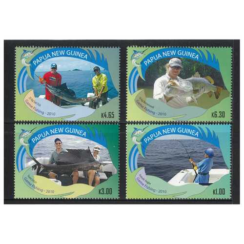 Papua New Guinea 2010 Game Fishing Set of 4 Stamps MUH SG1408/11