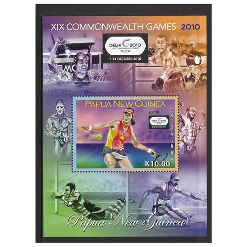 Papua New Guinea 2010 19th Commonwealth Games Delhi Mini Sheet of K10 Stamp MUH SG MS1431