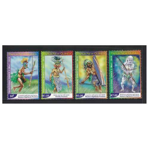 Papua New Guinea 2010 Traditional Dance 2nd Series War Set of 4 Stamps MUH SG1450/53