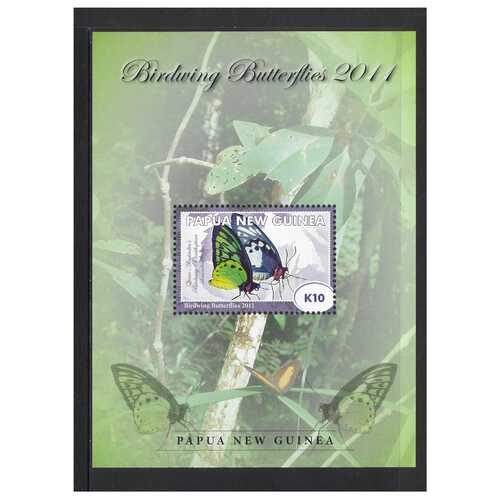 Papua New Guinea 2011 Birdwing Butterflies Mini Sheet of K10 Stamp MUH SG MS1489