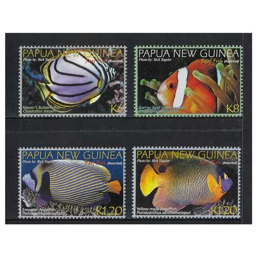 Papua New Guinea 2012 Reef Fish Set of 4 Stamps MUH SG1544/47