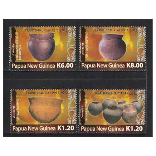 Papua New Guinea 2012 Traditional Clay Cooking Pots Set of 4 Stamps MUH SG1562/65