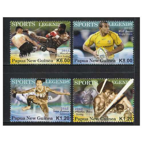 Papua New Guinea 2012 Sports Legends Set of 4 Stamps MUH SG1574/77