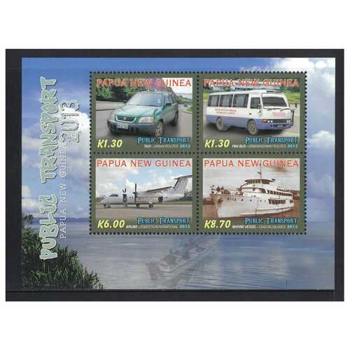 Papua New Guinea 2013 Public Transport Mini Sheet of 4 Stamps MUH SG MS1611