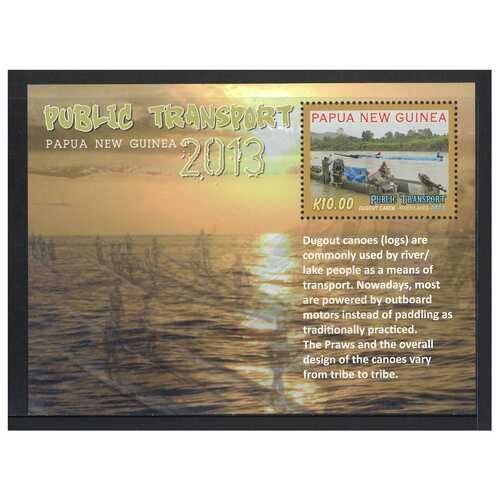 Papua New Guinea 2013 Public Transport Mini Sheet of K10 Stamp MUH SG MS1612