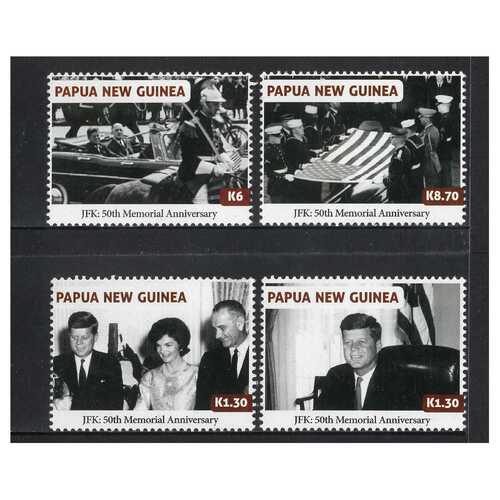 Papua New Guinea 2013 50th Death Annive John F. Kennedy Set of 4 Stamps MUH SG1619/22