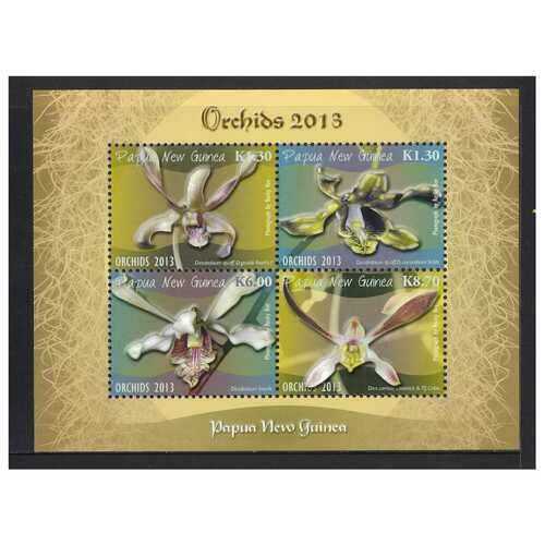 Papua New Guinea 2013 Orchids Mini Sheet of 4 Stamps MUH SG MS1635