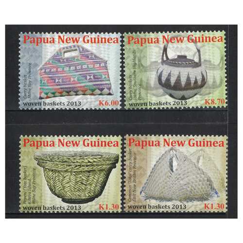 Papua New Guinea 2013 Woven Baskets Set of 4 Stamps MUH SG1643/46