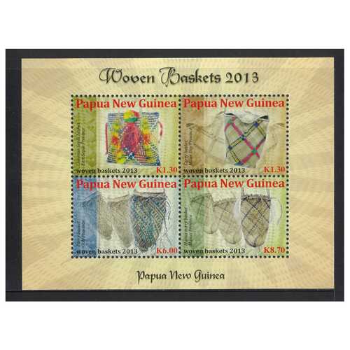 Papua New Guinea 2013 Woven Baskets Mini Sheet of 4 Stamps MUH SG MS1647