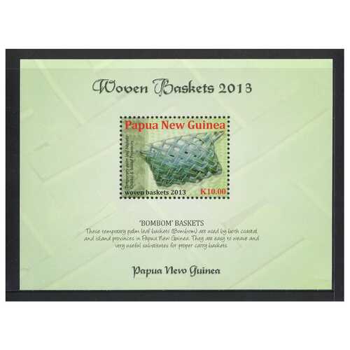 Papua New Guinea 2013 Woven Baskets Mini Sheet of K10 Stamp MUH SG MS1648