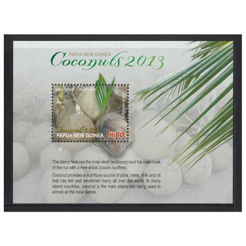 Papua New Guinea 2013 Coconuts Mini Sheet of K10 Stamp MUH SG MS1654
