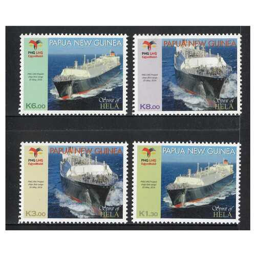 Papua New Guinea 2014 Spirit of Hela/Liquified Natural Gas Carrier Set of 4 Stamps MUH SG1712/15
