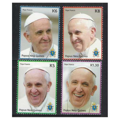 Papua New Guinea 2014 Pope Francis Set of 4 Stamps MUH SG1718/21