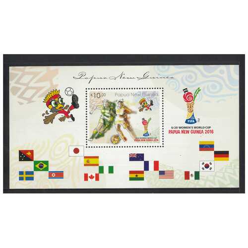 Papua New Guinea 2016 FIFA U20 Women's World Cup Mini Sheet of K10 Stamp MUH