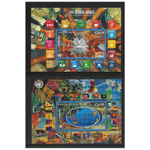 Papua New Guinea 2017 APEC 2018 Set of 2 Mini Sheets of K20 Stamps MUH
